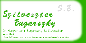 szilveszter bugarszky business card